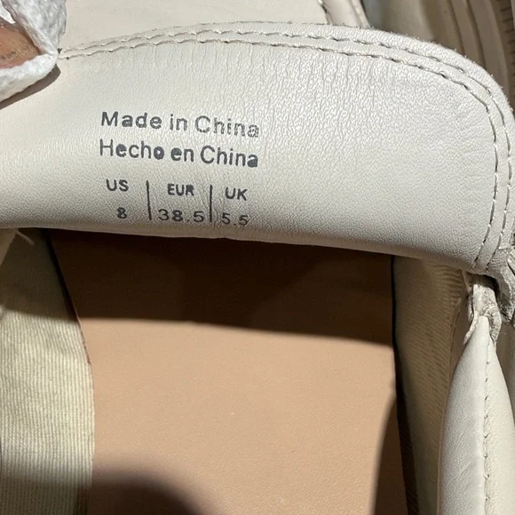 ALDO Lightweight Platform Chain Loafers Off White Size 8 - Picture 9 of 12